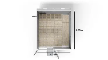19 NZ Pallets in a 2-bay 20ft Arctic SuperStore