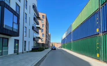 Soundwall made of containers